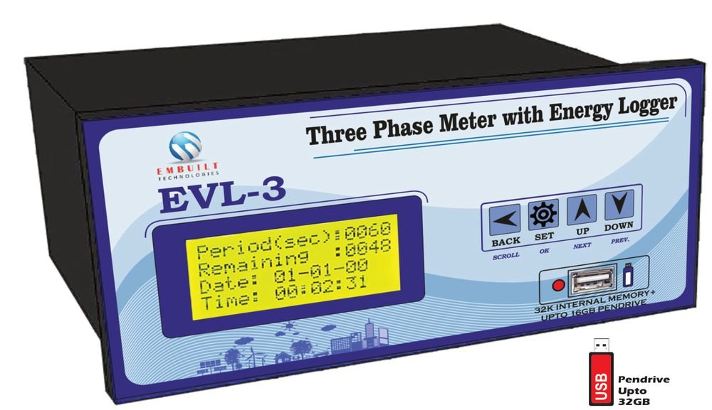 Three Phase Meter with Energy Logger EVL-3 - product photo