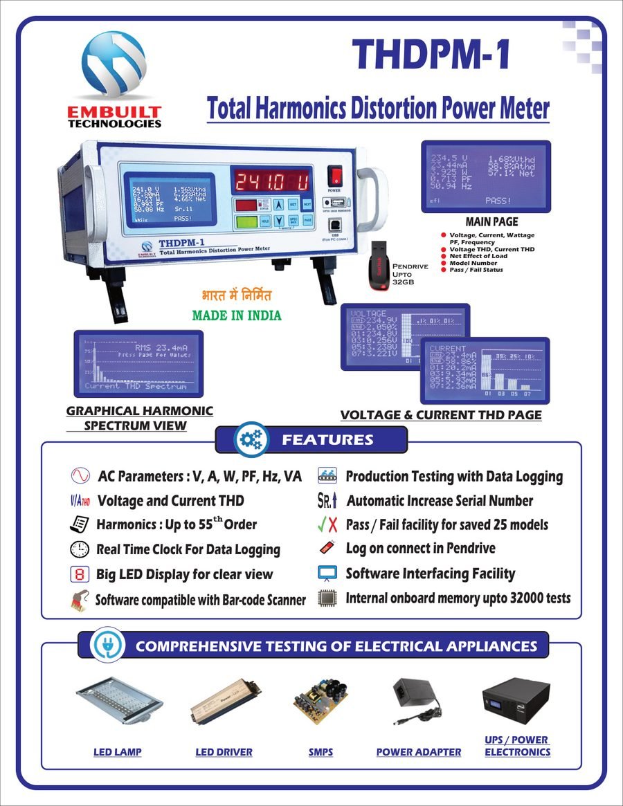 THD Power Meter THDPM-1 catalog page